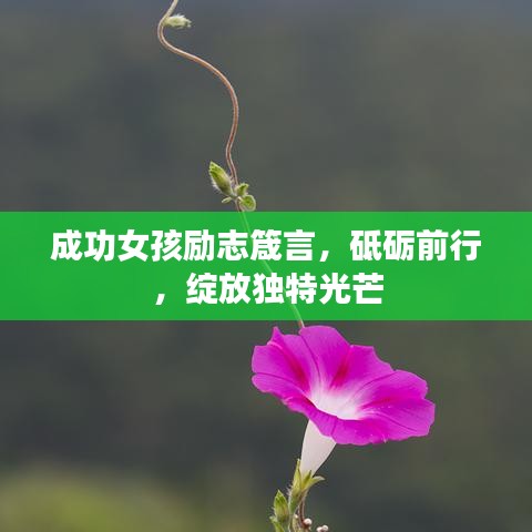 成功女孩励志箴言，砥砺前行，绽放独特光芒