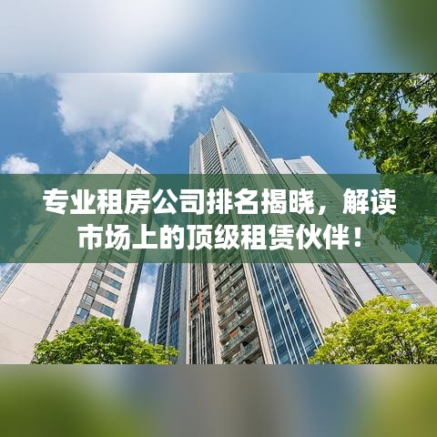 专业租房公司排名揭晓，解读市场上的顶级租赁伙伴！