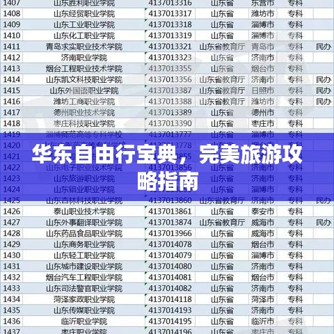 华东自由行宝典，完美旅游攻略指南