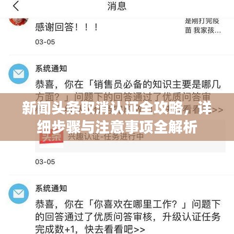 新闻头条取消认证全攻略，详细步骤与注意事项全解析