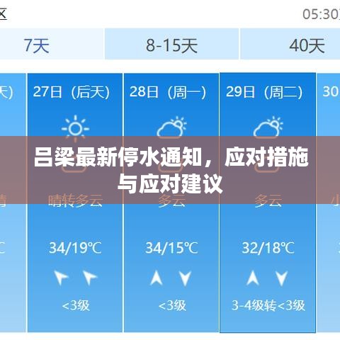 吕梁最新停水通知，应对措施与应对建议