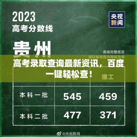 高考录取查询最新资讯，百度一键轻松查！