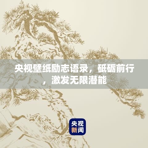 央视壁纸励志语录，砥砺前行，激发无限潜能