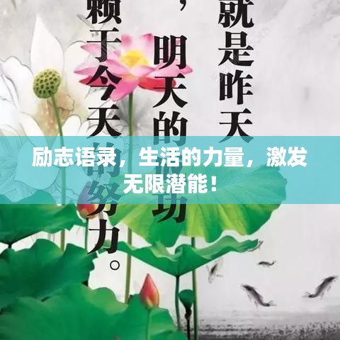励志语录，生活的力量，激发无限潜能！
