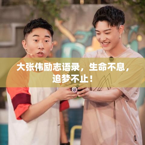 大张伟励志语录，生命不息，追梦不止！