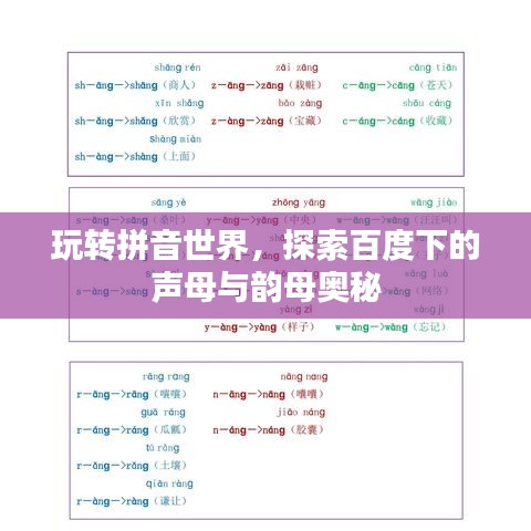 玩转拼音世界，探索百度下的声母与韵母奥秘