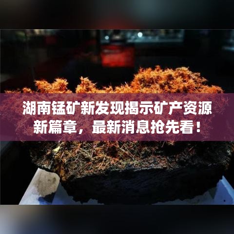 湖南锰矿新发现揭示矿产资源新篇章，最新消息抢先看！