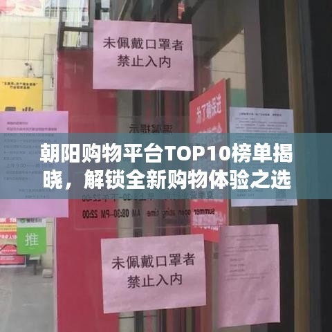 朝阳购物平台TOP10榜单揭晓，解锁全新购物体验之选