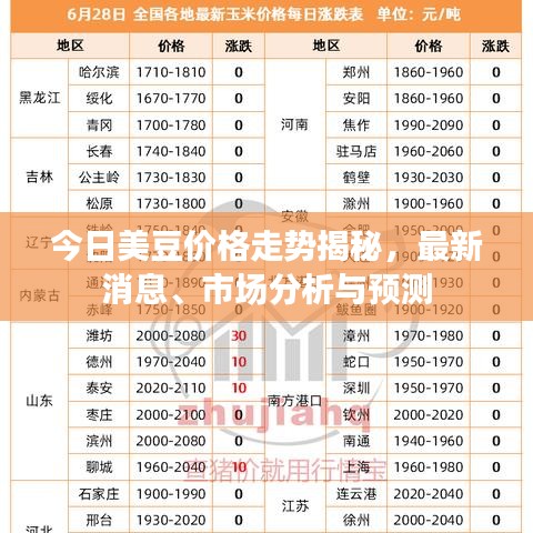 今日美豆价格走势揭秘，最新消息、市场分析与预测