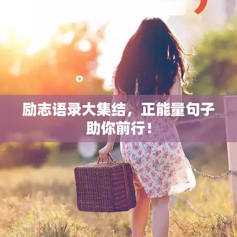 励志语录大集结，正能量句子助你前行！