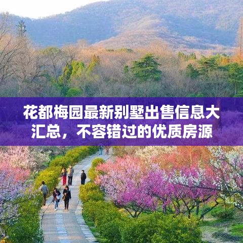 花都梅园最新别墅出售信息大汇总，不容错过的优质房源