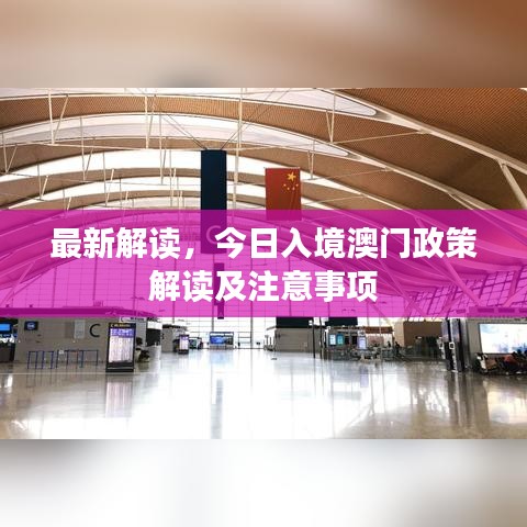 最新解读，今日入境澳门政策解读及注意事项