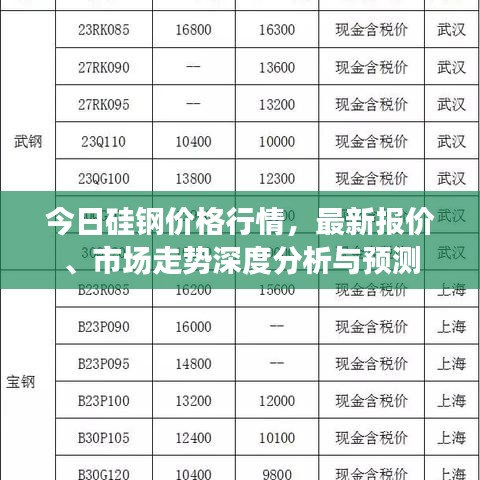 今日硅钢价格行情，最新报价、市场走势深度分析与预测