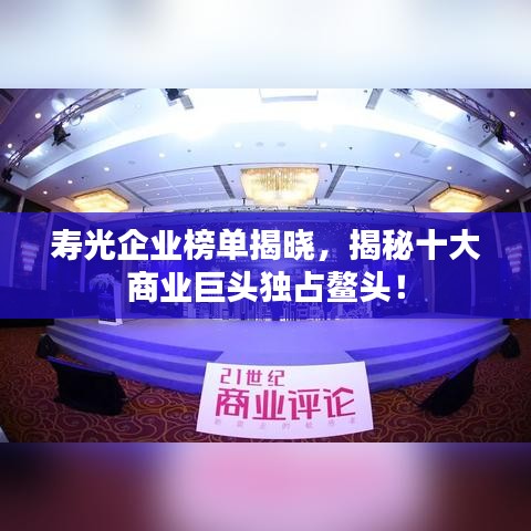 寿光企业榜单揭晓，揭秘十大商业巨头独占鳌头！