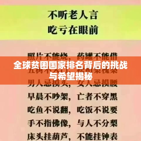 全球贫困国家排名背后的挑战与希望揭秘